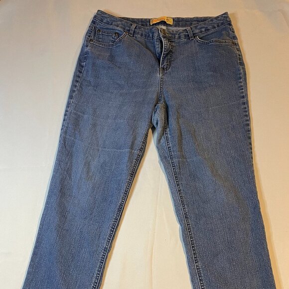 JMS Just My Size Jeans Womens Size 16W Blue Medium Wash Denim Straight Stretch - Picture 1 of 4